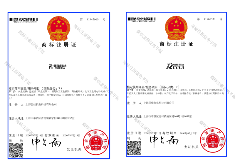 商标注册证风暴RUCCA